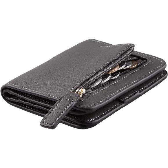 Womens Rfid Blocking Small Compact Bifold Luxury Genuine Leather Pocket Wallet - Picture 1 of 6